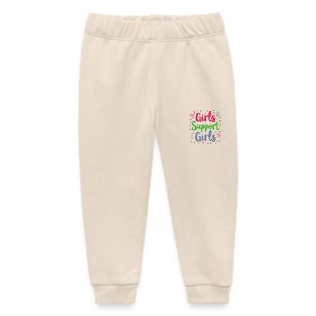 Girls Support Girls Statement Friendship - Baby Organic Sweatpants by Stanley/Stella - soft Ecru - Front