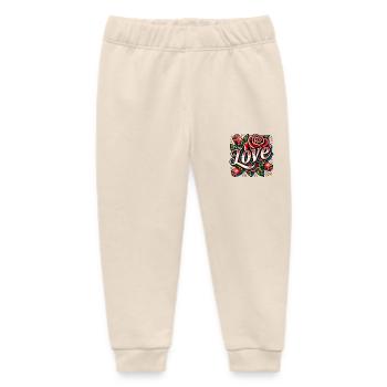 Liebesrosen Romantische Blumenkunst - Baby Organic Jogginghose Baby Tumbler von Stanley/Stella - Natur - Vorne