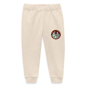 church window holy family - Baby Organic Sweatpants by Stanley/Stella - soft Ecru - Front