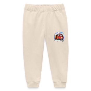 Fire brigade fire engine - Baby Organic Sweatpants by Stanley/Stella - soft Ecru - Front