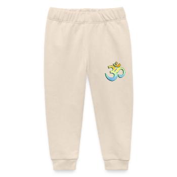 Om Symbol Yoga Practitioner Yoga Teacher - Baby Organic Sweatpants by Stanley/Stella - soft Ecru - Front