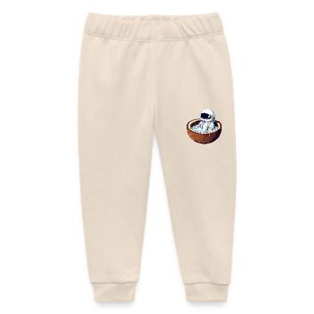 Astronaut bathes in coconut - Funny - Baby Organic Sweatpants by Stanley/Stella - soft Ecru - Front