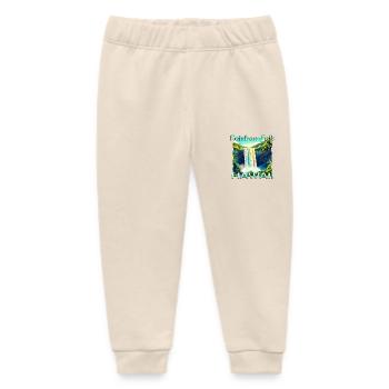 Hawaii Rainbow Falls Exclusive Design - Baby Organic Sweatpants by Stanley/Stella - soft Ecru - Front