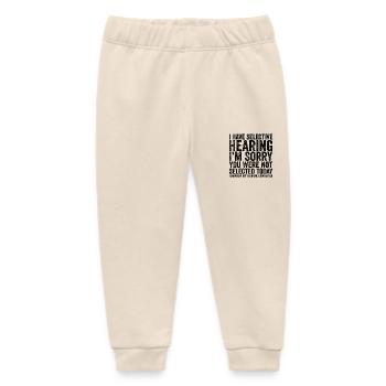 Ich habe ein selektives Gehör, tut mir leid - Baby Organic Jogginghose Baby Tumbler von Stanley/Stella - Natur - Vorne