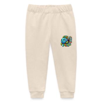 Fish Comic - Baby Organic Sweatpants by Stanley/Stella - soft Ecru - Front