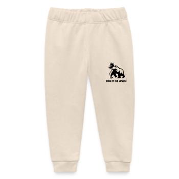 gorilla king of the jungle - Baby Organic Jogginghose Baby Tumbler von Stanley/Stella - Natur - Vorne