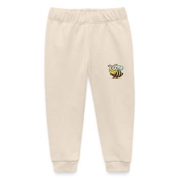 Bee Wasp Animal - Baby Organic Sweatpants by Stanley/Stella - soft Ecru - Front