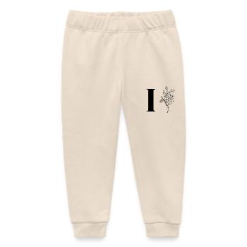 Minimalist flowers - Baby Organic Sweatpants by Stanley/Stella - soft Ecru - Front
