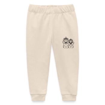 Zwei Hunde Krone König Königin Herrscher Majestät - Baby Organic Jogginghose Baby Tumbler von Stanley/Stella - Natur - Vorne