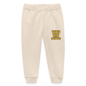 System knows your attitude - Baby Organic Sweatpants by Stanley/Stella - soft Ecru - Front