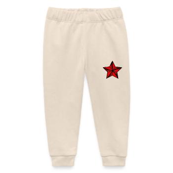Stern red star - Baby Organic Jogginghose Baby Tumbler von Stanley/Stella - Natur - Vorne