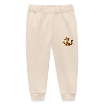 Katze Tiger 3 - Baby Organic Jogginghose Baby Tumbler von Stanley/Stella - Natur - Vorne