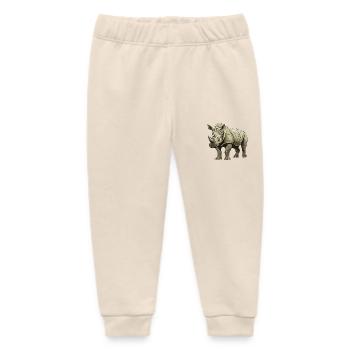 Nashorn Tier - Baby Organic Jogginghose Baby Tumbler von Stanley/Stella - Natur - Vorne