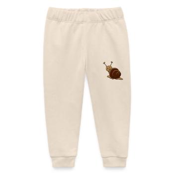 Snail funny wink - Baby Organic Sweatpants by Stanley/Stella - soft Ecru - Front