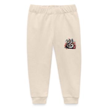 Schlange auf der Straße | Stadtschlange - Baby Organic Jogginghose Baby Tumbler von Stanley/Stella - Natur - Vorne