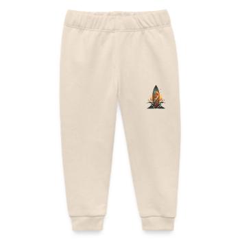 Surfboard Shared Sea Artwork Surfing - Baby Organic Sweatpants by Stanley/Stella - soft Ecru - Front