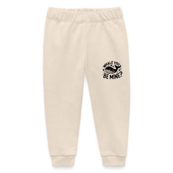 Whale You Be Mine? - Baby Organic Sweatpants by Stanley/Stella - soft Ecru - Front