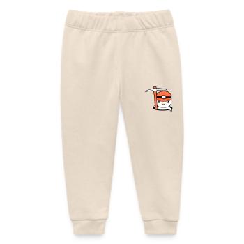 Duck Bottom Hole Miner Pickaxe Helmet Lamp Cute - Baby Organic Sweatpants by Stanley/Stella - soft Ecru - Front