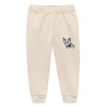 schwarze Katze - Baby Organic Jogginghose Baby Tumbler von Stanley/Stella - Natur - Vorne