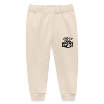 I’d Rather Be Gaming - Baby Organic Sweatpants by Stanley/Stella - soft Ecru - Front