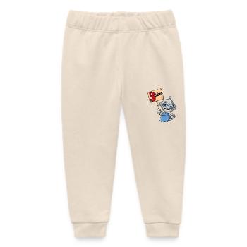 Drei Jahre dritter Geburtstag kleiner Roboter - Baby Organic Jogginghose Baby Tumbler von Stanley/Stella - Natur - Vorne
