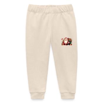 Santa Fun 9 - Baby Organic Sweatpants by Stanley/Stella - soft Ecru - Front
