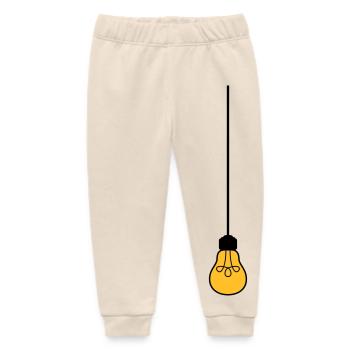 ceiling top cable hang light bulb light electricity id - Baby Organic Sweatpants by Stanley/Stella - soft Ecru - Front