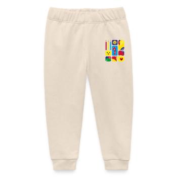 Bunte eins zum Geburtstag oder zur Grundschulzeit. - Baby Organic Jogginghose Baby Tumbler von Stanley/Stella - Natur - Vorne