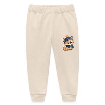 Niedlicher Fuchs mit Schal und Pudelmütze. - Baby Organic Jogginghose Baby Tumbler von Stanley/Stella - Natur - Vorne