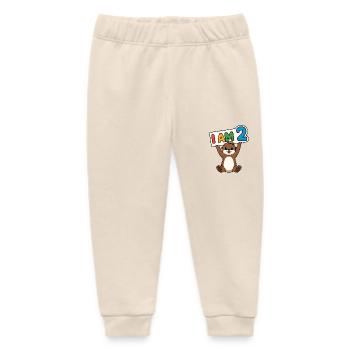Ich bin 2 Jahre zweiter Geburtstag - Baby Organic Jogginghose Baby Tumbler von Stanley/Stella - Natur - Vorne