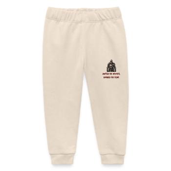 United by Armor, Divided by Fear - Baby Organic Sweatpants by Stanley/Stella - soft Ecru - Front