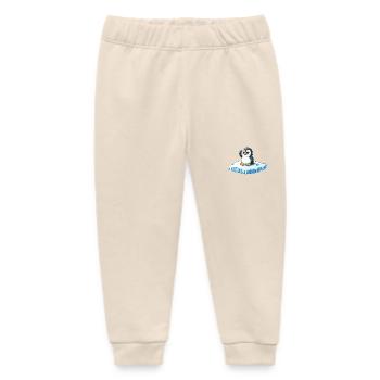 Penguin and melting ice - Baby Organic Sweatpants by Stanley/Stella - soft Ecru - Front