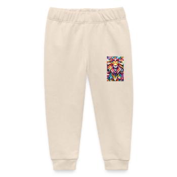 Löwe - Goldener Monarch der Wiese - Baby Organic Jogginghose Baby Tumbler von Stanley/Stella - Natur - Vorne