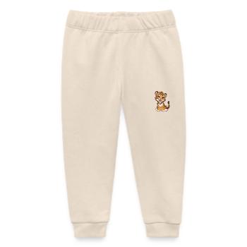 Playful tiger cub for animal lovers - Baby Organic Sweatpants by Stanley/Stella - soft Ecru - Front