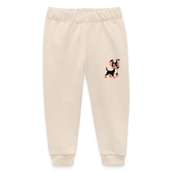 Pinscher - Baby Organic Sweatpants by Stanley/Stella - soft Ecru - Front