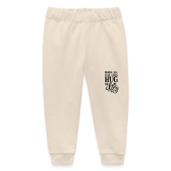 When All Fails Hug The Dogs - Baby Organic Sweatpants by Stanley/Stella - soft Ecru - Front