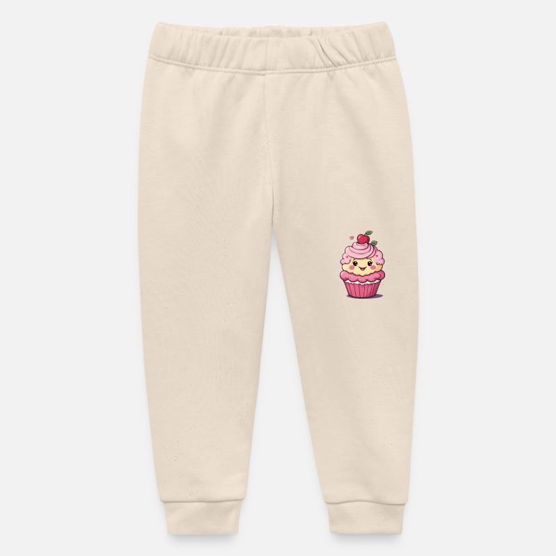 Cuppy le cupcake - Pantalon de jogging bébé bio Stanley/Stella - écru doux