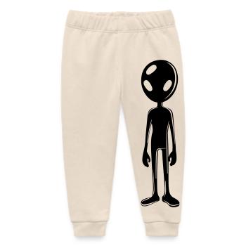 Alien Außerirdischer - Baby Organic Jogginghose Baby Tumbler von Stanley/Stella - Natur - Vorne