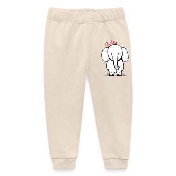 Elephant smile - Baby Organic Sweatpants by Stanley/Stella - soft Ecru - Front