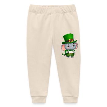 St. Patricks Day Elefant Grün - Baby Organic Jogginghose Baby Tumbler von Stanley/Stella - Natur - Vorne