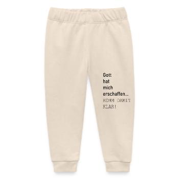 KOMM DAMIT KLAR! Spruch - Baby Organic Jogginghose Baby Tumbler von Stanley/Stella - Natur - Vorne