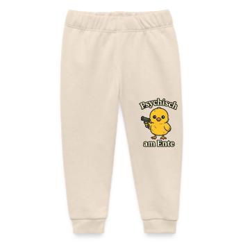 Psychically at the End Funny Duck Saying - Baby Organic Sweatpants by Stanley/Stella - soft Ecru - Front