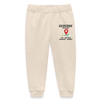 Geocoding Fail Address Format GIS Humor - Baby Organic Sweatpants by Stanley/Stella - soft Ecru - Front
