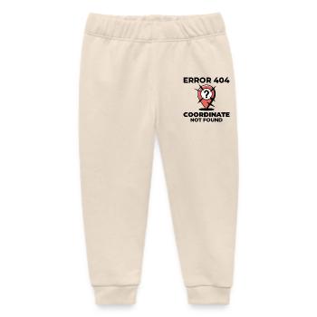 Question Mark Pin Lost Location GIS Error - Baby Organic Sweatpants by Stanley/Stella - soft Ecru - Front