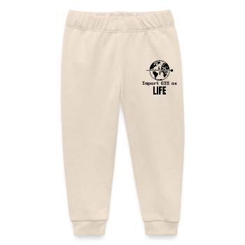 GIS Life Geospatial Mapping Data Analysis - Baby Organic Sweatpants by Stanley/Stella - soft Ecru - Front