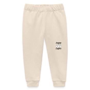 Happy Easter Bunnies - Baby Organic Sweatpants by Stanley/Stella - soft Ecru - Front