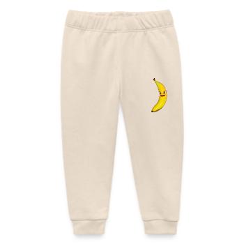 Banane Bananen Obst Frucht Gesicht - Baby Organic Jogginghose Baby Tumbler von Stanley/Stella - Natur - Vorne