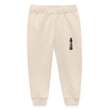 Striped lighthouse on the coast - Baby Organic Sweatpants by Stanley/Stella - soft Ecru - Front