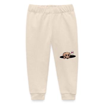 Dackel / Welpe / Hund / Liebe / Herz / Dackelblick - Baby Organic Jogginghose Baby Tumbler von Stanley/Stella - Natur - Vorne