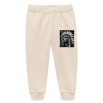 Apache Indianer Häuptling Totenkopf - Baby Organic Jogginghose Baby Tumbler von Stanley/Stella - Natur - Vorne
